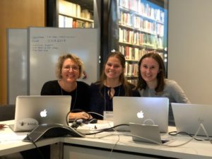 L to r. Sara Loose and Isabell Moore Workshop leaders for Community Organizing Basics for Oral Historians